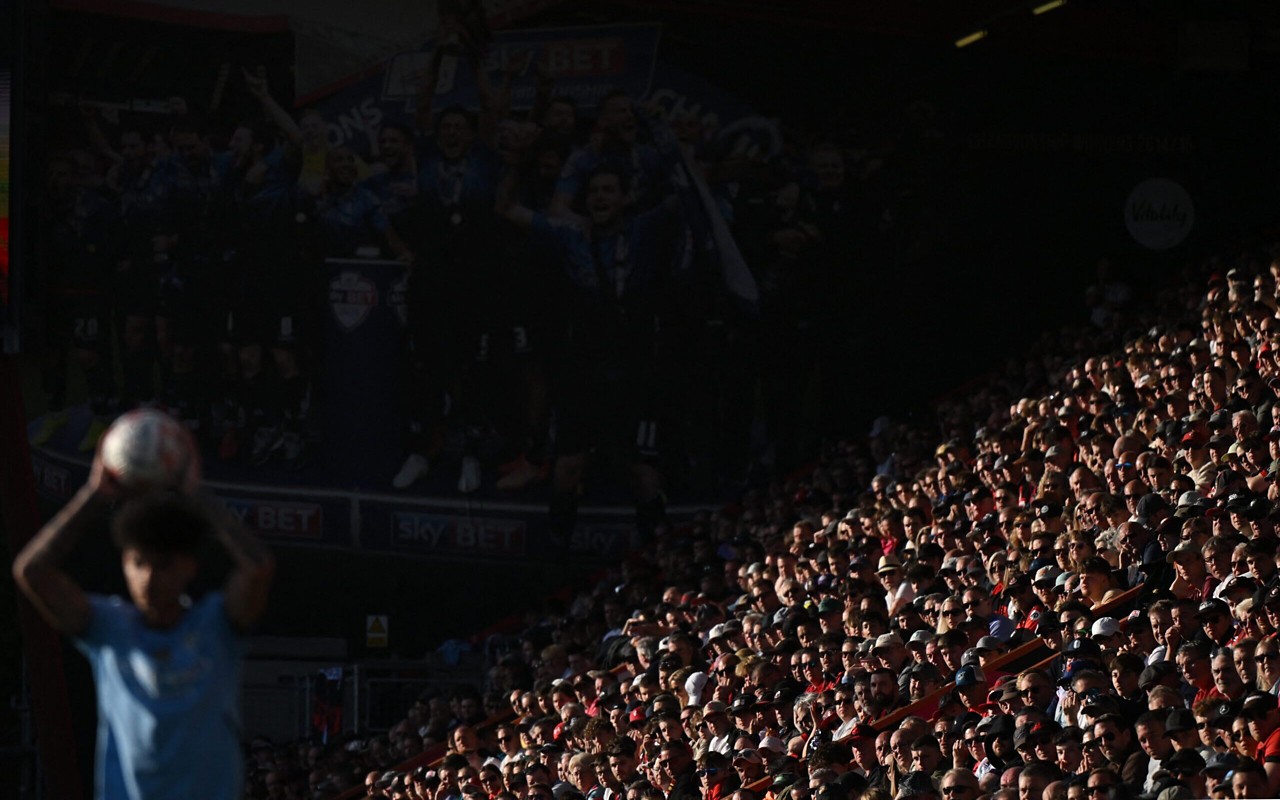 Arquibancada na partida entre Manchester City e Bournemouth (Foto: Justin Tallis/AFP)