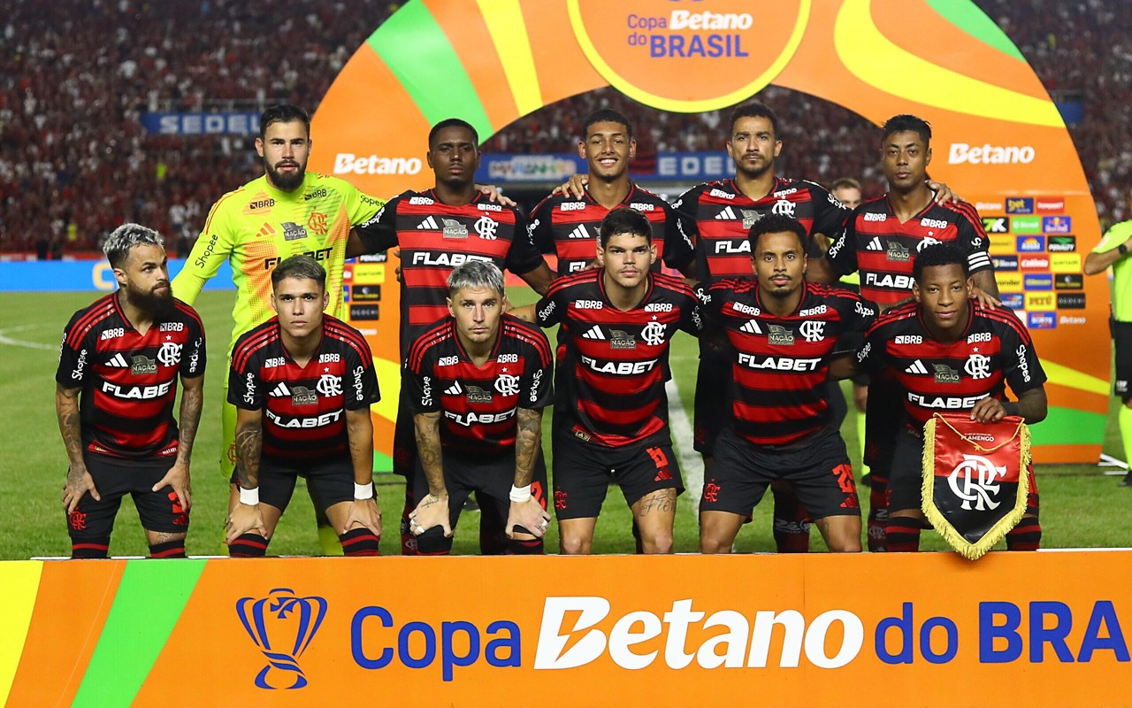 Jogadores do Flamengo contra o Botafogo-PB (Fotos: Gilvan de Souza/Flamengo)