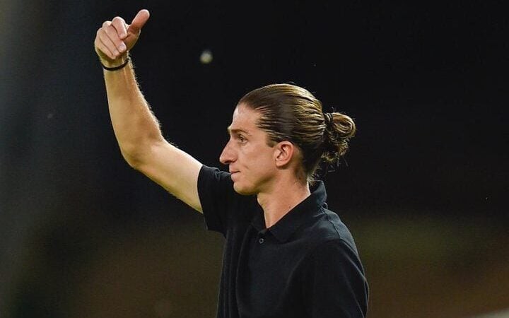 Filipe Luís, técnico do Flamengo (Foto: Marcelo Cortes/ CRF)