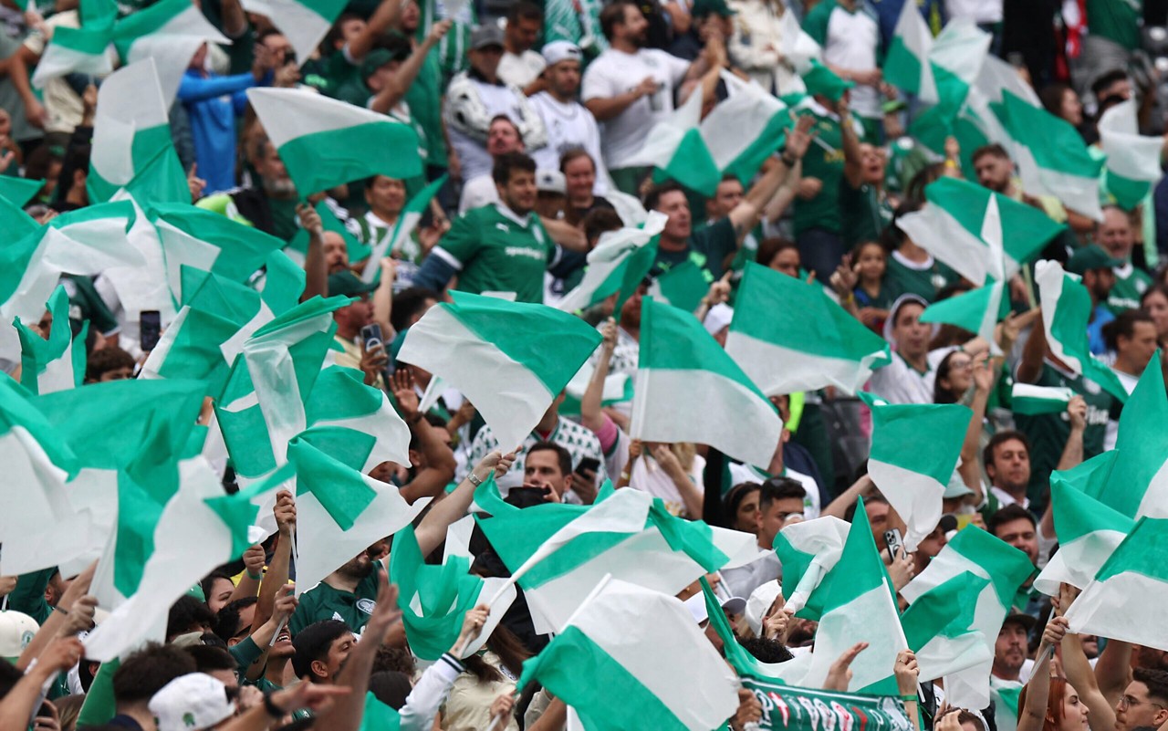 Torcida do Palmeiras no Mundial de Clubes (Foto: FRANCK FIFE / AFP)