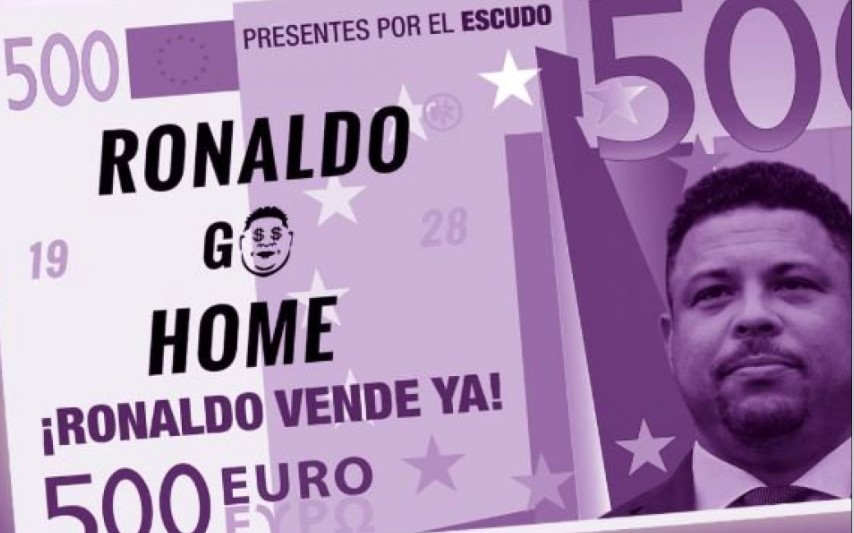 Torcedores do Valladolid preparam ofensas a Ronaldo (Reprodução: X @FondoNorte1928)