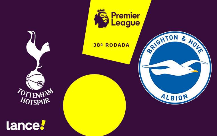 Tottenham e Brighton se enfrentam pela última rodada da Premier League (Arte: Lance!)