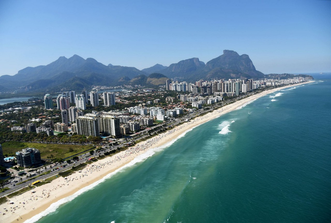 Vista aérea da Barra da Tijuca, na Zona Oeste do Rio de Jsneiro