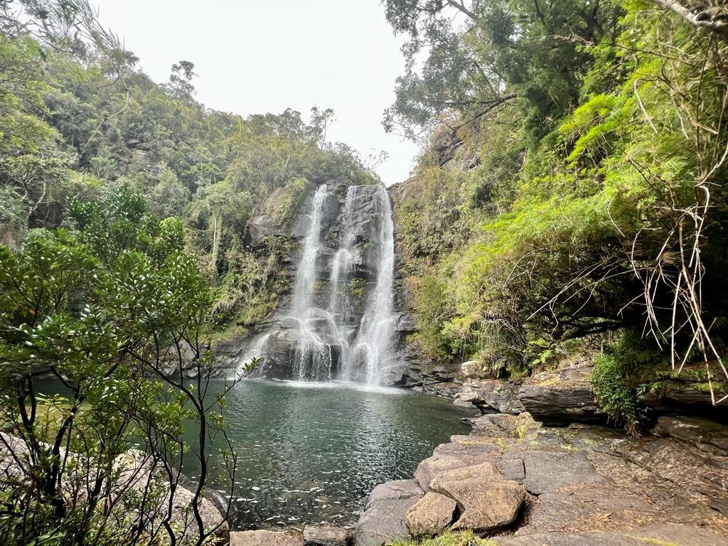 A cachoeira dos Garcias: 30 metros de queda livre