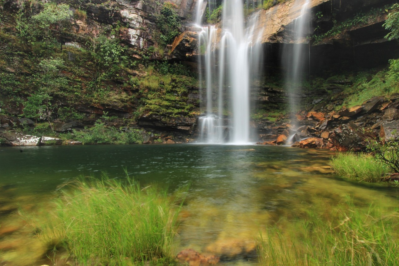 A cachoeira do Cordovil fica localizada na Fazenda Volta da Serra, no município de Alto Paraíso de Goiás.