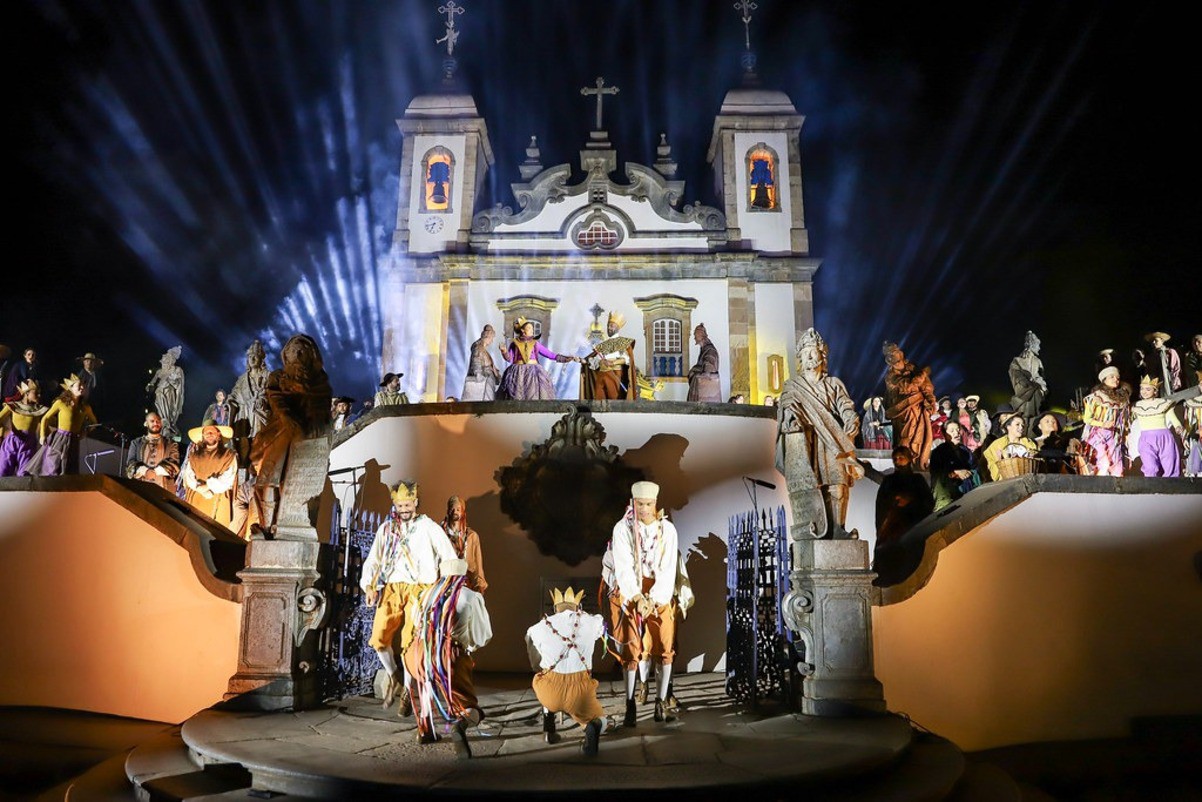 Encenação da ópera "Devoção" no Santuário de Bom Jesus do Matosinhos em Congonhas