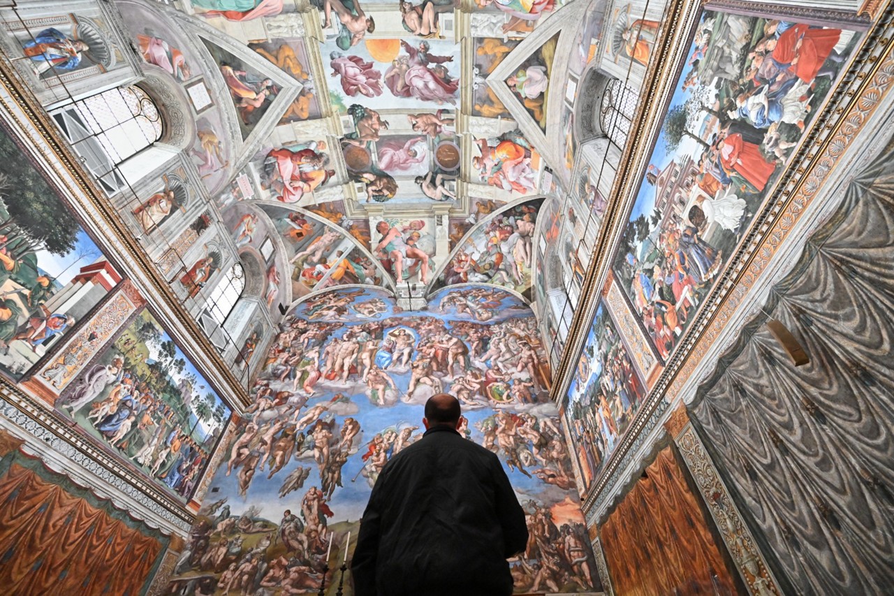 A Capela Sistina, palco do Conclave há 533 anos, um dos principais atrativos dos Museus do Vaticano
