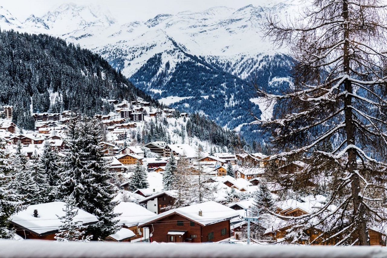 O vilarejo de Verbier está encravado nas montanhas de 4 Vallées, a 1.500 metros de altitude