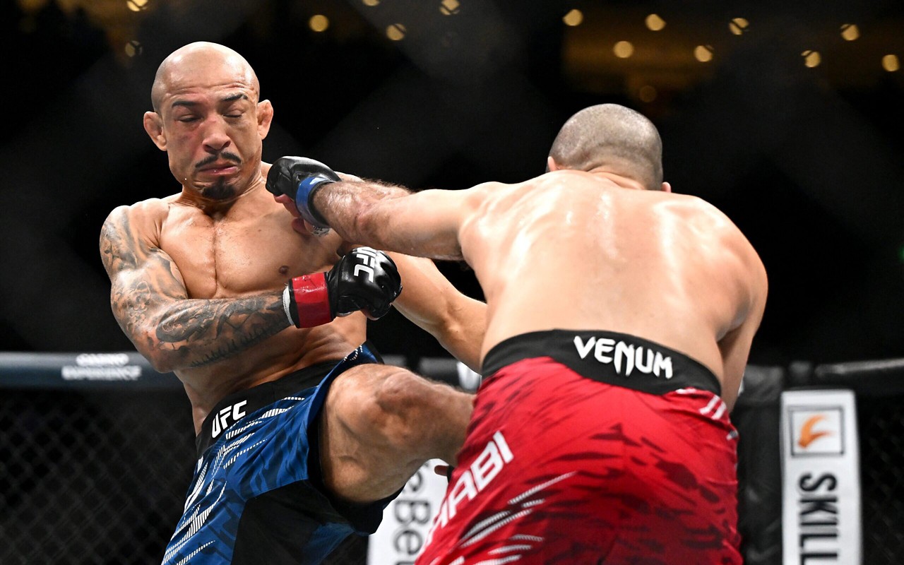 José Aldo perdeu para Aiemann Zahabi no UFC 315 (Foto: Minas Panagiotakis/AFP)