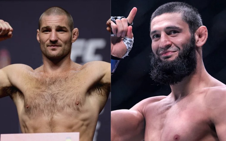 Sean Strickland e Khamzat Chimaev trocaram farpas (Fotos: AFP)