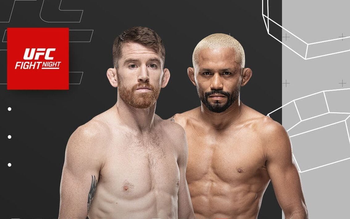 Pôster promocional de Cory Sandhagen e Deiveson Figueiredo no UFC Des Moines (Foto: Reprodução/UFC)