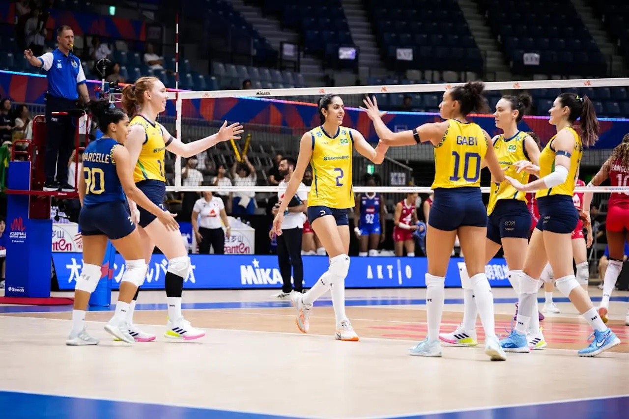 Brasil vence a Polônia por 3 a 1 na Liga das Nações feminina de Vôlei