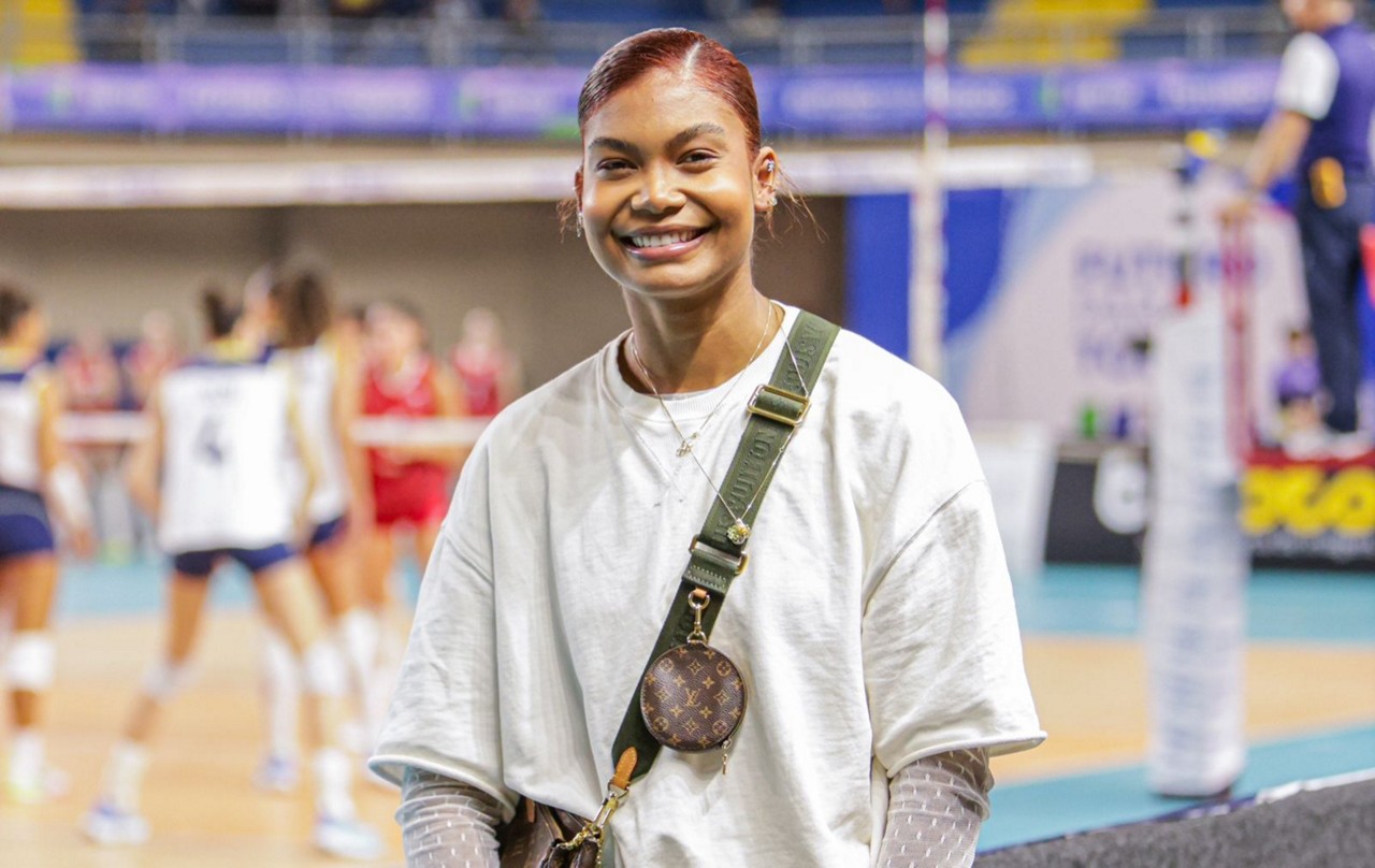 Lorenne veio prestigiar a seleção brasileira de vôlei na Copa América