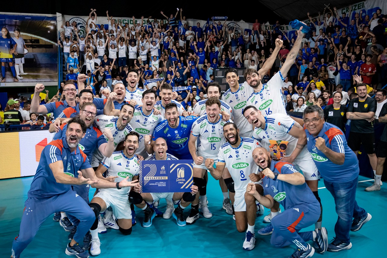 Sada Cruzeiro chega à final da Superliga com mesma marca registrada na conquista do octacampeonato