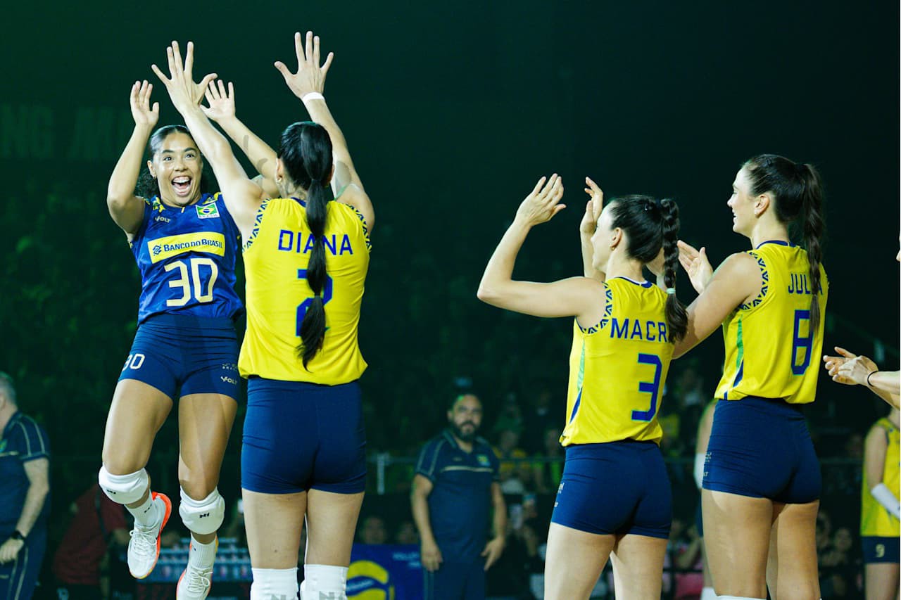 Seleção brasileira venceu Porto Rico pelo Mundial de Vôlei