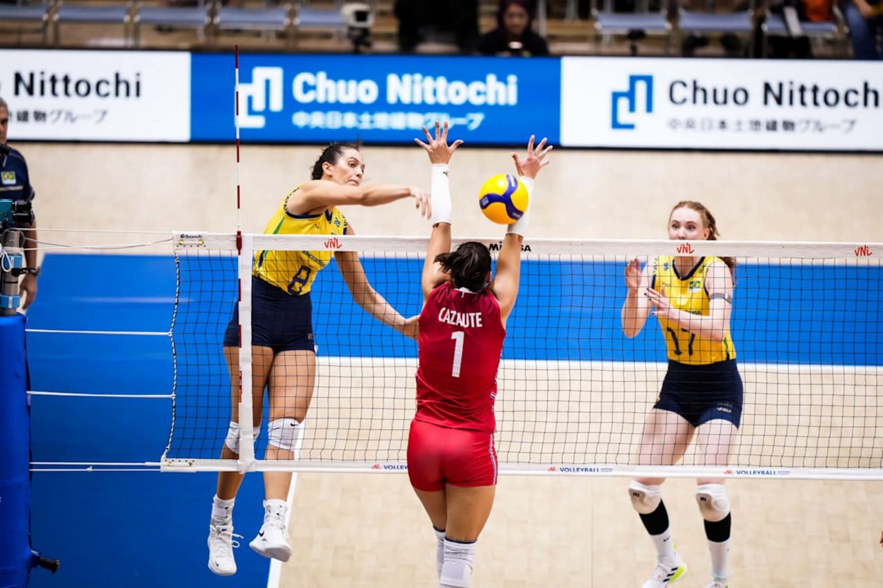 Brasil vence a França por 3 sets a 2 pela Liga das Nações