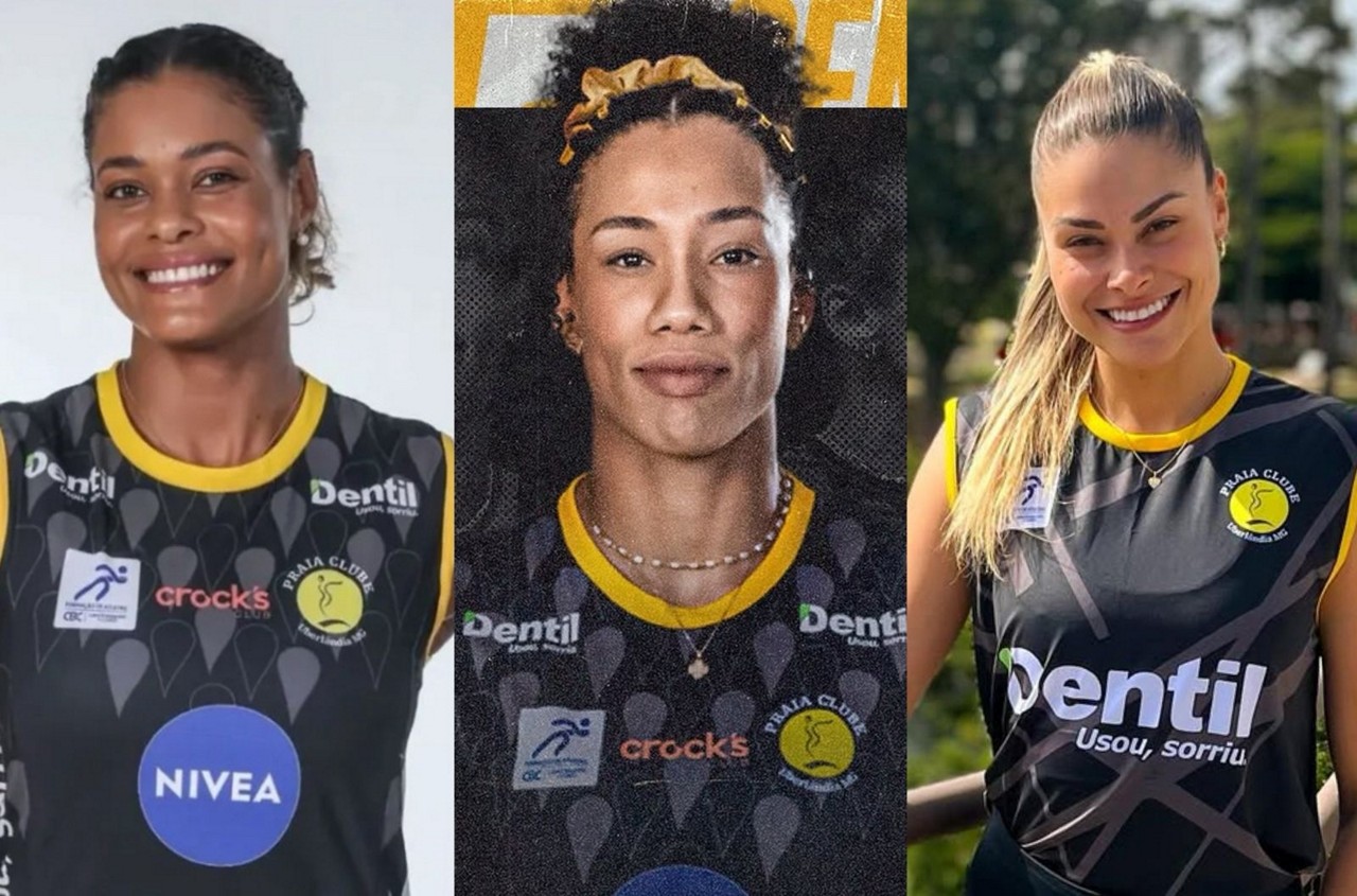 Adenizia, Milka e Gabi Martins do Praia Clube