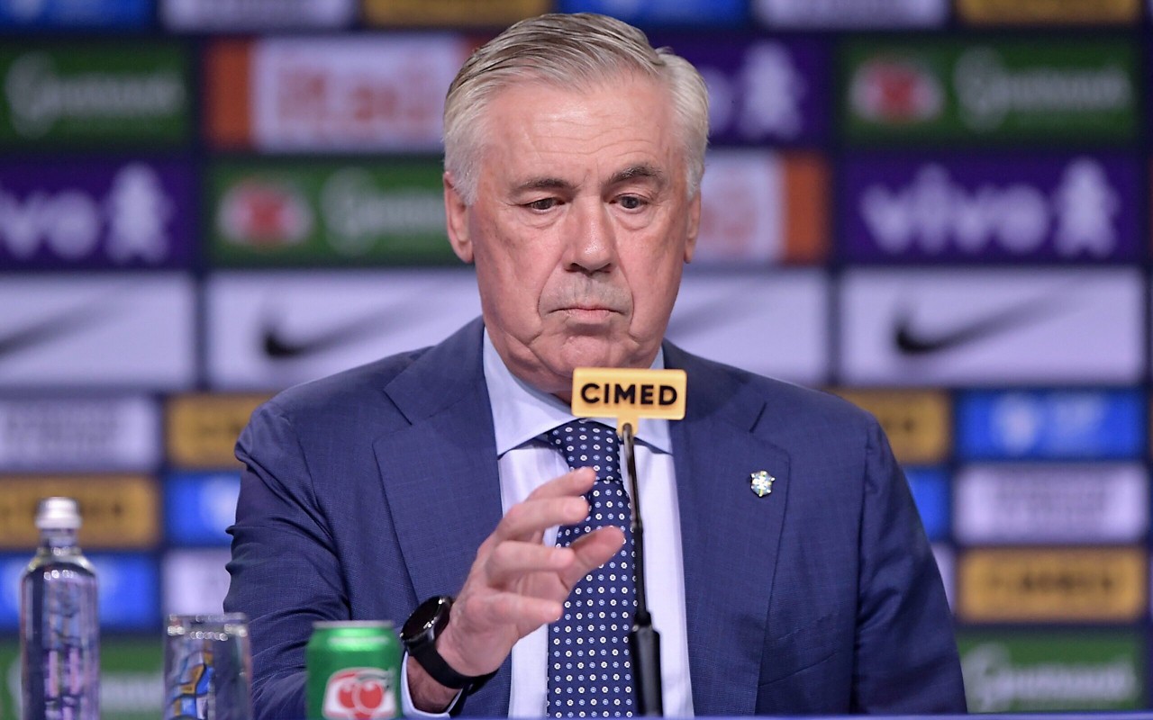 Carlo Ancelotti convoca seleção pela primeira vez na sede da CBF (Foto: Thiago Ribeiro/AGIF)