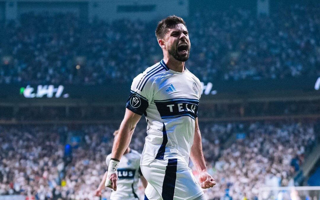 Brian White comemora gol pelo Whitecaps contra o Inter Miami (Foto: Divulgação / Vancouver Whitecaps)