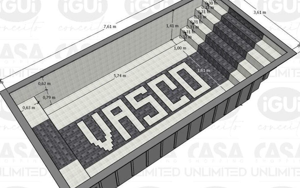 Vasco está construindo a "área molhada" do CT Moacyr Barbosa (Foto: Divulgação/Vasco)