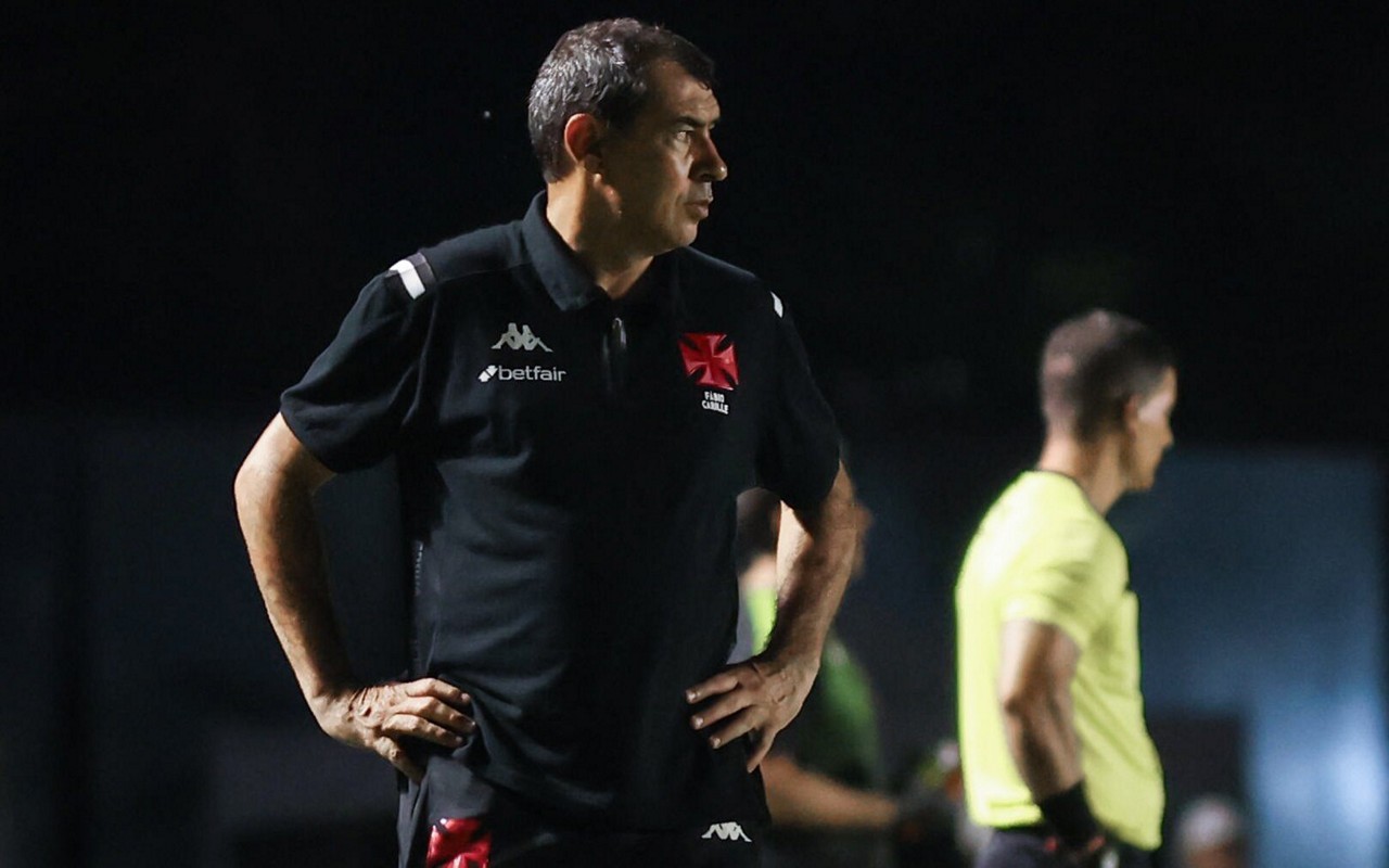 Fábio Carille durante jogo do Vasco (Foto: Divulgação/Vasco)