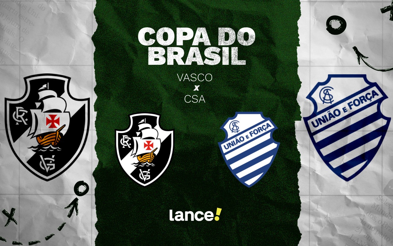 Vasco e CSA se enfrentam na Copa do Brasil (Foto: Arte/Lance!)