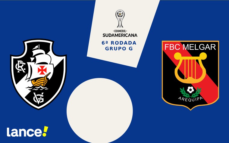 Vasco e Melgar se enfrentam pela sexta rodada do grupo G da Sul-Americana (Arte: Lance!)