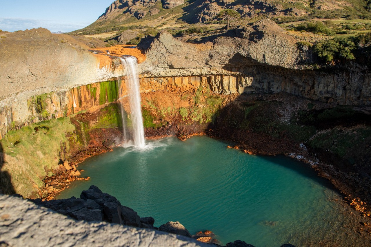 Cachoeira Salto del  Agrio, conhecida como "Cachoeira de Fogo"