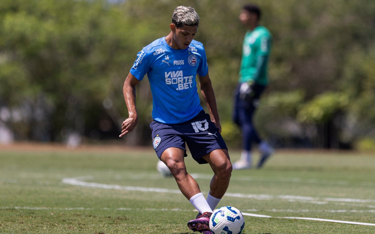 Erick Pulga em treino do Bahia (Foto: Rafael Rodrigues / EC Bahia)