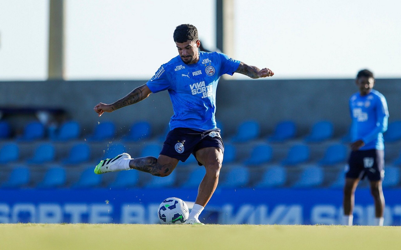 Cauly volta a treinar pelo Bahia antes de decisão na Copa do Brasil (Foto: Rafael Rodrigues / EC Bahia)