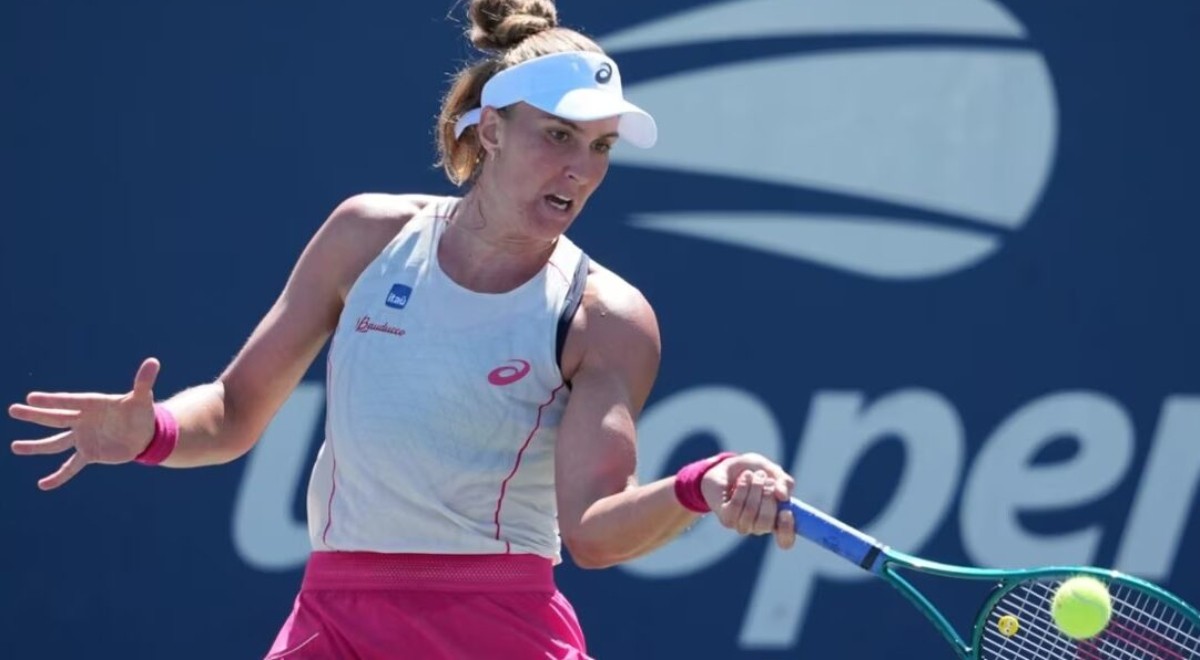 Bia Haddad Maia em ação no US Open