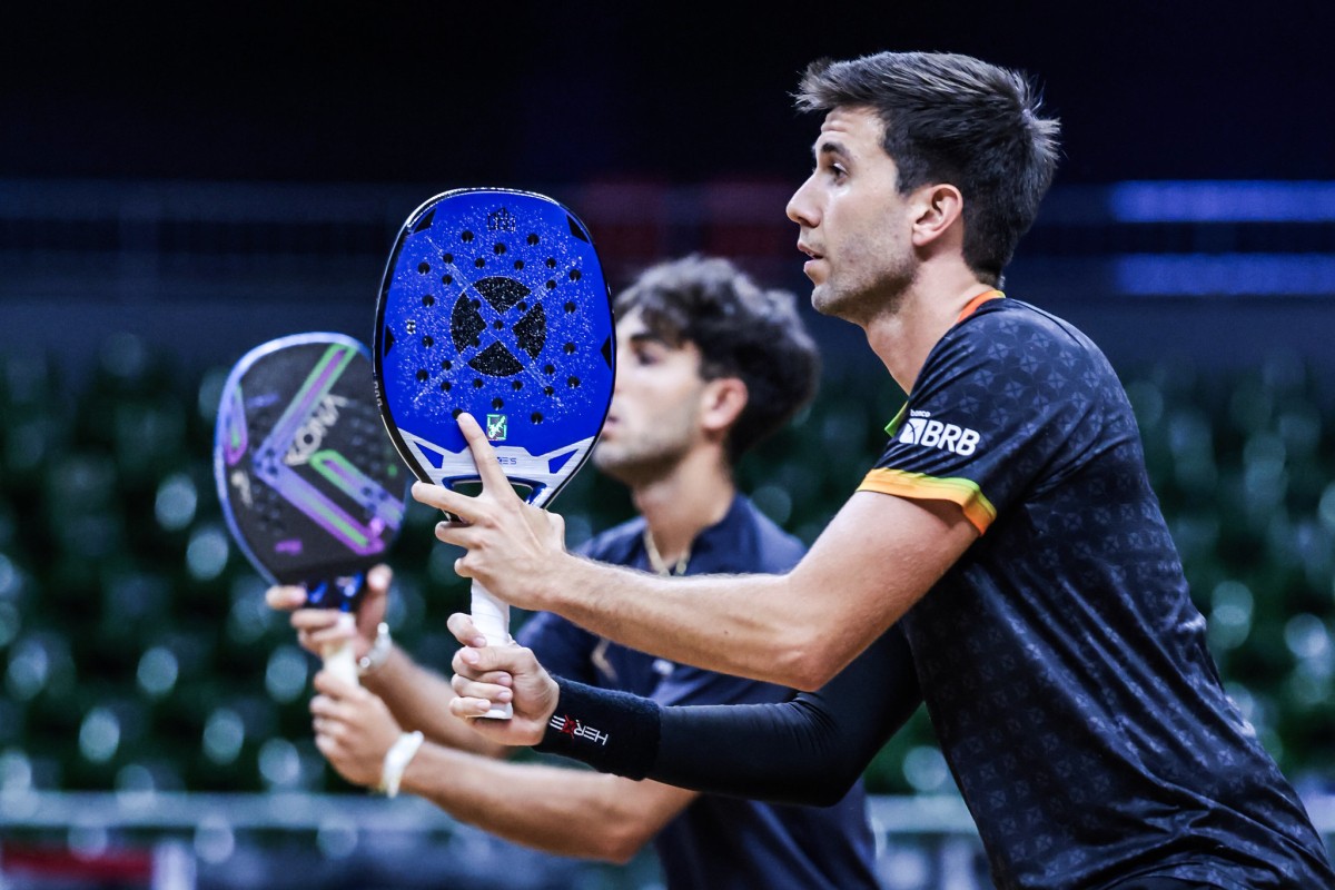 Allan Oliveira e Leonardo Branco no ITF Beach Tennis Finals