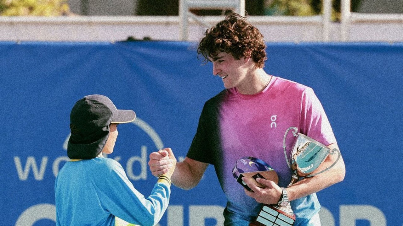 João Fonseca após conquista do Challenger de Camberra