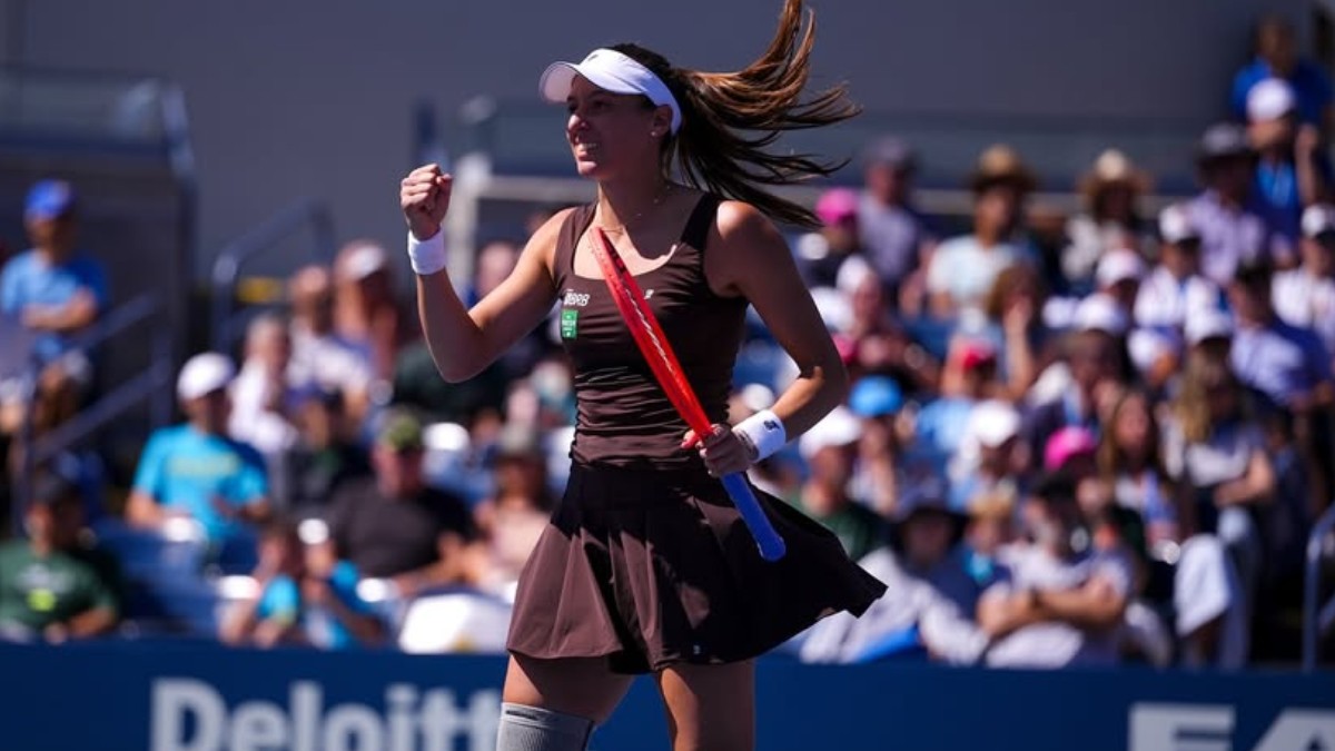 Luísa Stefani em ação no US Open