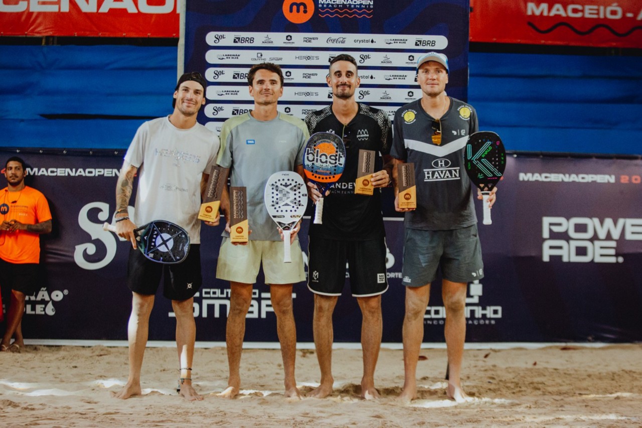 Nicolas Gianotti, Mattia Spoto, Michele Cappelletti e André Baran no Macena Open