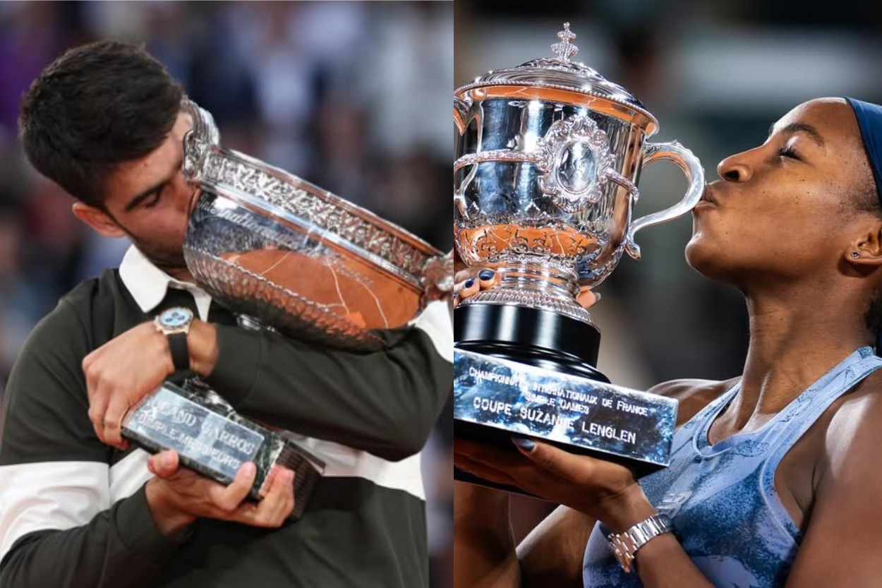 Carlos Alcaraz e Coco Gauff venceram em Roland Garros