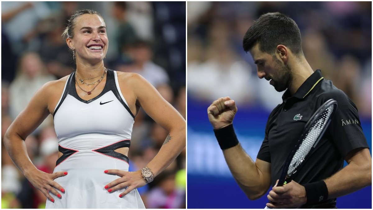 Aryna Sabalenka e Novak Djokovic, no US Open 2025
