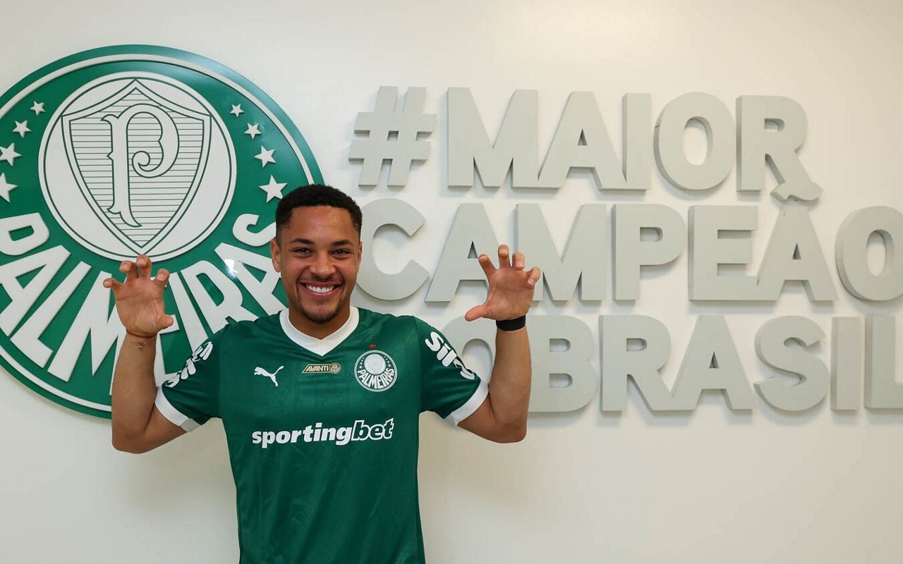 Novo reforço do Palmeiras, Vitor Roque já está inscrito no Campeonato Paulista (Foto: Cesar Greco/Palmeiras)
