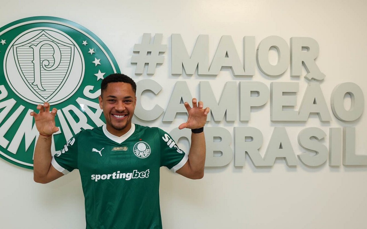 Novo reforço do Palmeiras, Vitor Roque já está inscrito no Campeonato Paulista (Foto: Cesar Greco/Palmeiras)