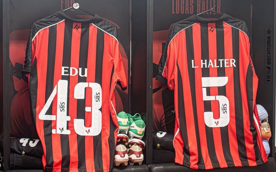 Vestiário do Vitória antes da partida contra o Galo (Foto: Victor Ferreira / EC Vitória)