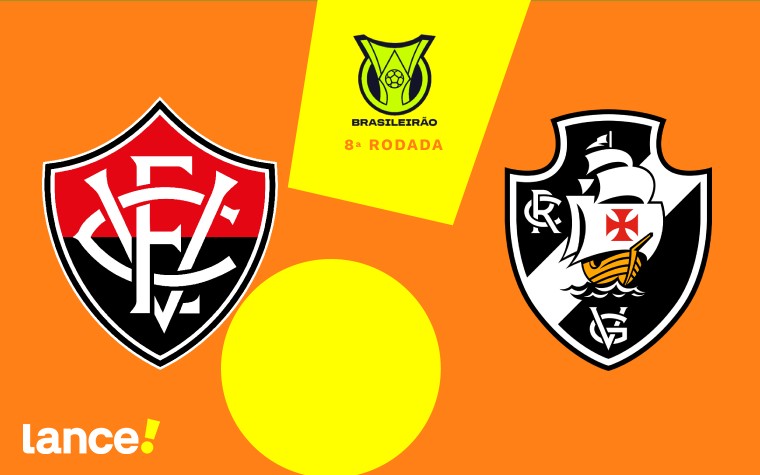 Vitória e Vasco se enfrentam na 8ª rodada do Brasileirão (Foto: Arte/Lance!)