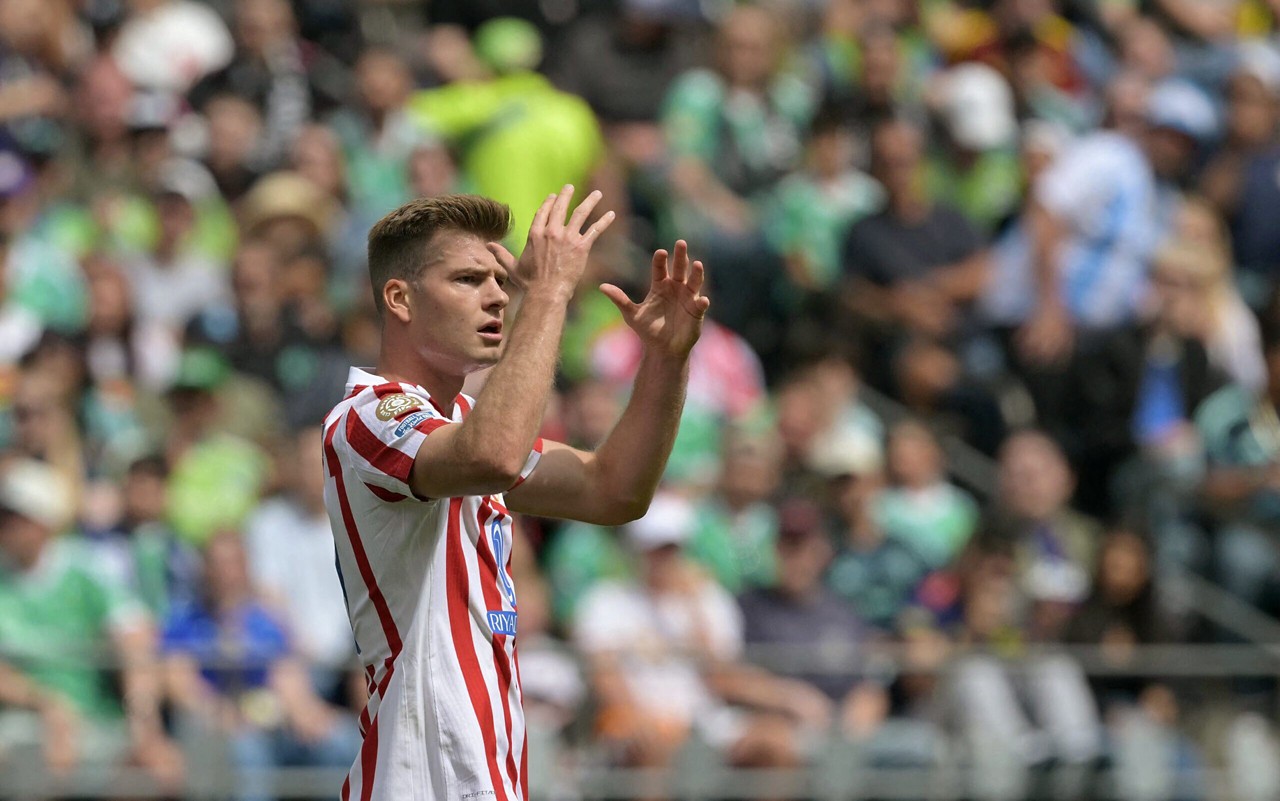 Sorloth durante a partida contra o Seattle no Mundial de Clubes (Foto: Reprodução/AFP)