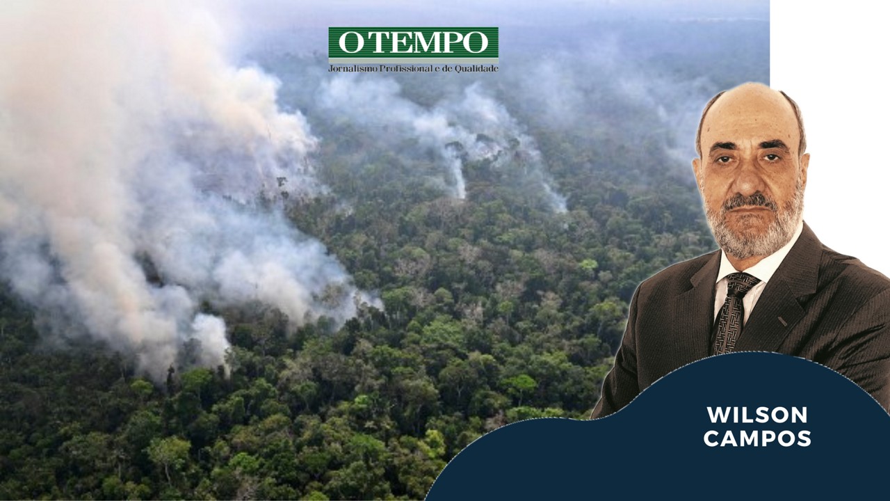 Incêndio na floresta Amazônica, no norte do Brasil