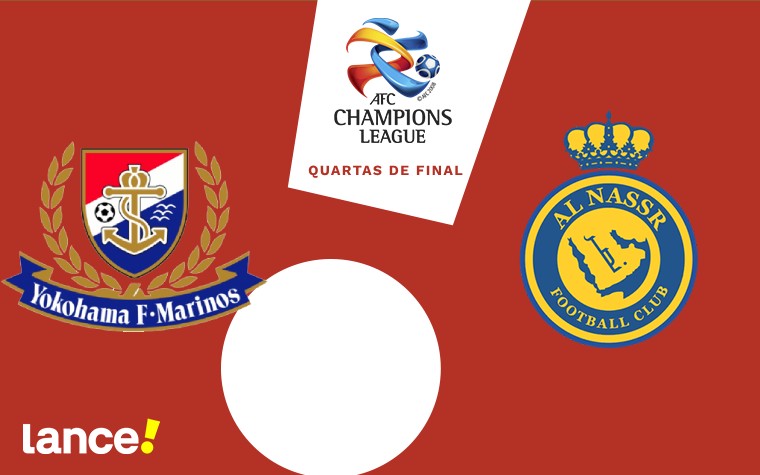 Yokohama Marinos x Al-Nassr pela Champions Asiática (Foto: Arte/Lance!)
