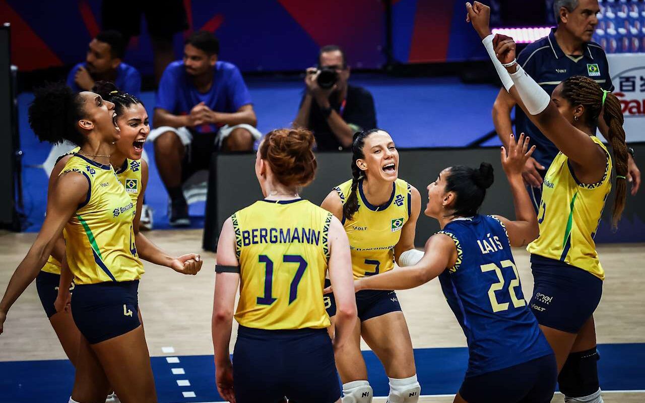Brasil x EUA pela Liga das Nações de Vôlei (Foto: VNL)